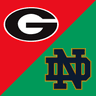 Will Georgia beat Notre Dame by 2 or more points?