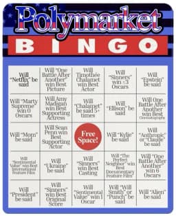 Oscars Bingo