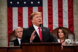 Will Trump say 'mandate' 5+ times times during the 2025 State of the Union?