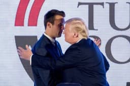 Will Trump say "Charlie" or "Kirk" 5+ times during TPUSA events on April 17?