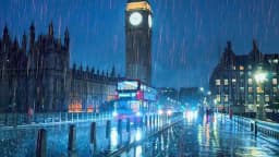 Will London have between 15-20mm of precipitation in May?