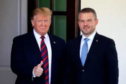 Will Trump say "Orbán" or "Hungary" during meetings with Slovak Prime Minister?