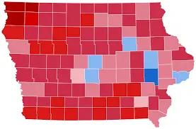 Will the Democratic candidate win Iowa by 0-1.0%?