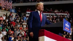 Will Trump say "Joe" or "Biden" 7+ times during his 100 Day Commemorative Rally on April 29?
