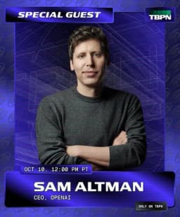 Will Sam Altman say "AMD" during TBPN appearance on October 10?